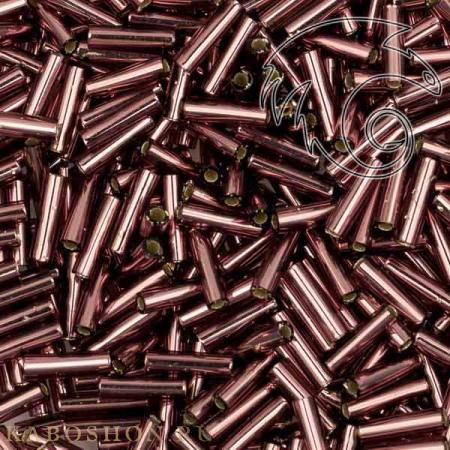 Стеклярус Miyuki 6 мм Внутреннее серебрение темный аметист MB2-0013