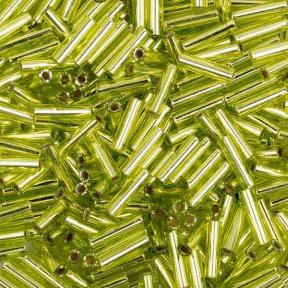 Стеклярус Miyuki 6 мм Внутреннее серебрение ликер шартрез