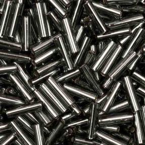 Стеклярус Miyuki 6 мм Внутреннее серебрение серый