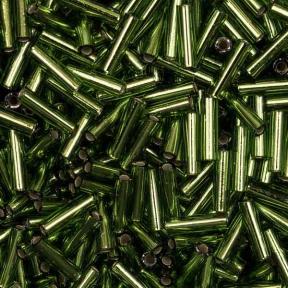 Стеклярус Miyuki 6 мм Внутреннее серебрение оливковый