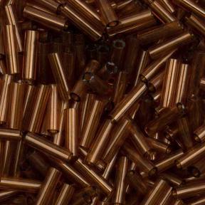 Стеклярус Miyuki 6 мм Прозрачный темный топаз