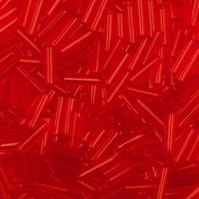 Стеклярус Miyuki 6 мм Прозрачный светлый красный