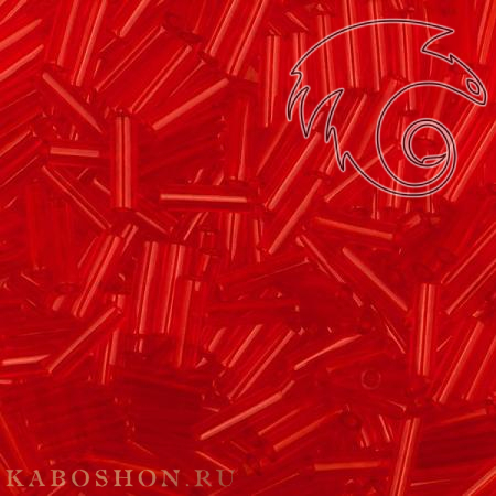 Стеклярус Miyuki 6 мм Прозрачный светлый красный MB2-0140