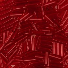 Стеклярус Miyuki 6 мм Прозрачный красный