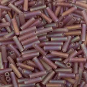 Стеклярус Miyuki 6 мм Радужный матовый прозрачный дымчатый аметист