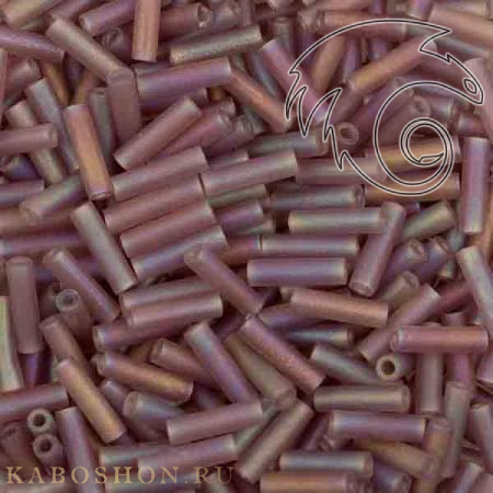 Стеклярус Miyuki 6 мм Радужный матовый прозрачный дымчатый аметист MB2-0142FR