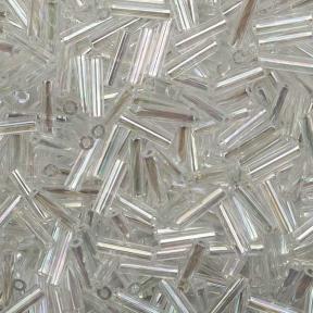 Стеклярус Miyuki 6 мм Радужный прозрачный хрусталь