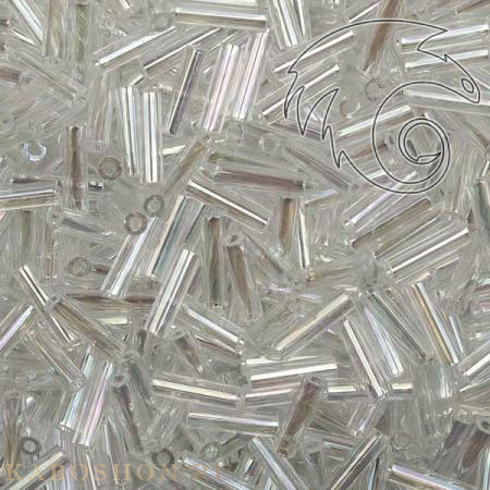 Стеклярус Miyuki 6 мм Радужный прозрачный хрусталь MB2-0250