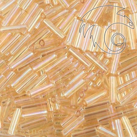 Стеклярус Miyuki 6 мм Радужный прозрачный светлый топаз MB2-0251