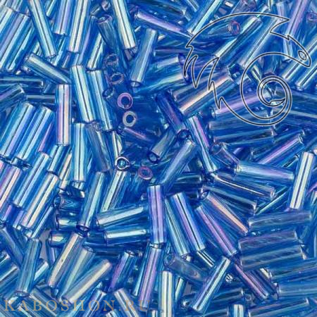Стеклярус Miyuki 6 мм Радужный прозрачный светлый сапфир MB2-0261