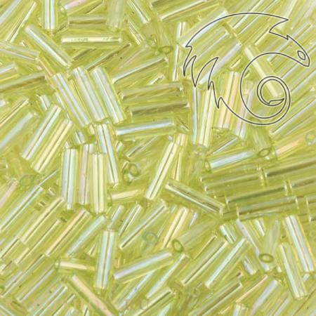 Стеклярус Miyuki 6 мм Прозрачный шартрезовый MB2-0258