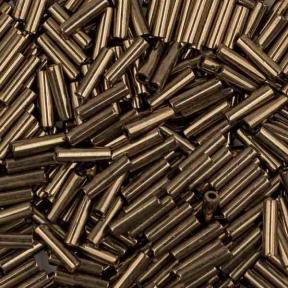 Стеклярус Miyuki 6 мм Металлизированный темная бронза