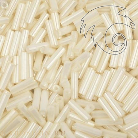Стеклярус Miyuki 6 мм Цейлон кремовый MB2-0594