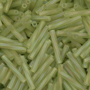 Стеклярус Miyuki Twist 12 мм Радужный матовый прозрачный ликер шартрез