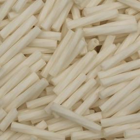 Стеклярус Miyuki Twist 12 мм Матовый непрозрачный кремовый