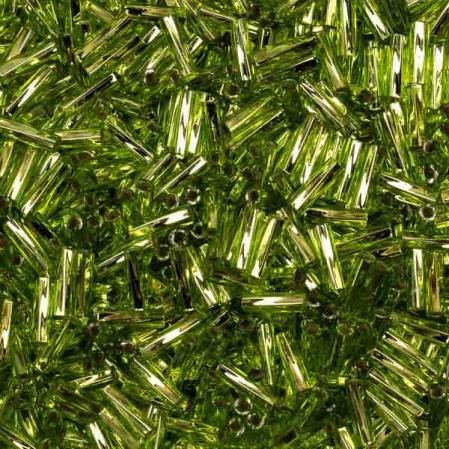 Стеклярус Miyuki Twist 6 мм Внутреннее серебрение ликер шартрез