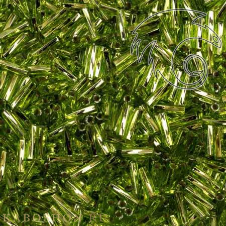 Стеклярус Miyuki Twist 6 мм Внутреннее серебрение ликер шартрез MTB-6-0014