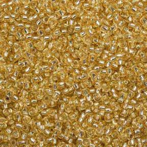 Бисер Miyuki 11-0 Внутреннее серебрение светлое золото