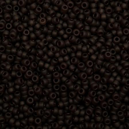 Бисер Miyuki 11-0 Матовый прозрачный коричневый