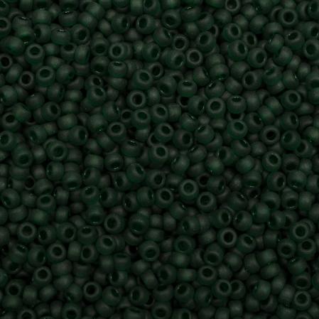 Бисер Miyuki 11-0 Матовый прозрачный темный изумруд