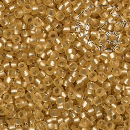 Бисер Miyuki 15-0 Матовый внутреннее серебрение золото Miyuki-15-0003F