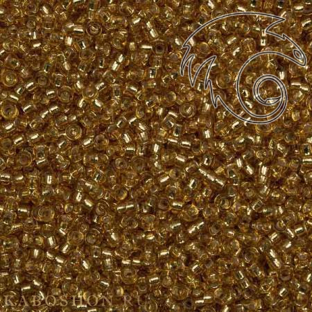 Бисер Miyuki 15-0 Внутреннее серебрение темное золото Miyuki-15-0004