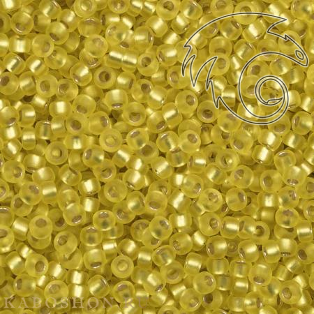 Бисер Miyuki 15-0 Матовый внутреннее серебрение желтый Miyuki-15-0006F