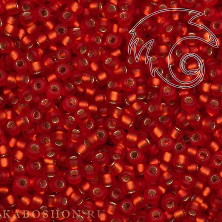 Бисер Miyuki 15-0 Матовый внутреннее серебрение красное пламя Miyuki-15-0010F