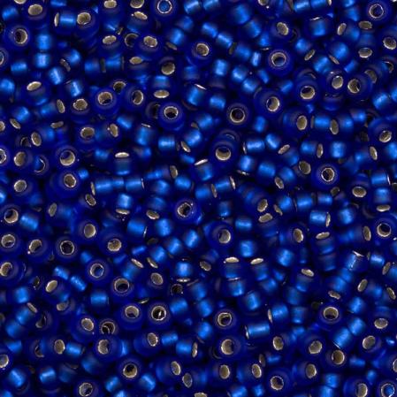 Бисер Miyuki 15-0 Матовый внутреннее серебрение кобальт