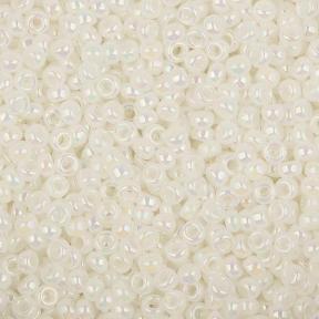 Бисер Miyuki 15-0 Радужный непрозрачный белый жемчуг