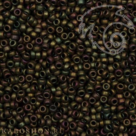 Бисер Miyuki 15-0 Матовый металлизированный табачный ирис Miyuki-15-2069