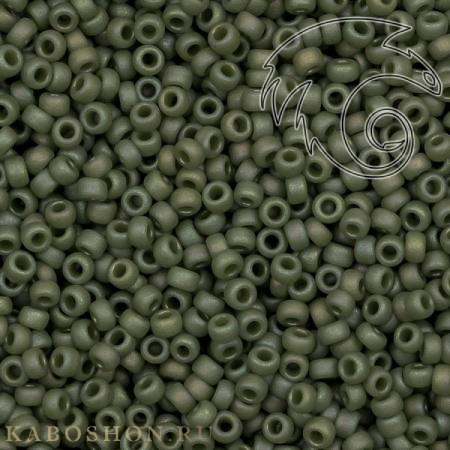 Бисер Miyuki 15-0 Матовый непрозрачный глазурованный радужный киви Miyuki-15-4698