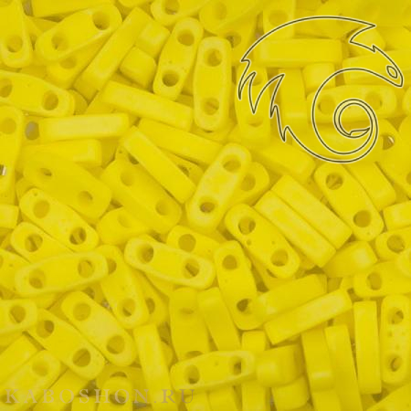 Бисер Quarter Tila Радужный матовый непрозрачный желтый QTL-0404FR