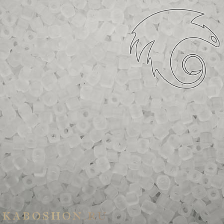 Бисер Miyuki Square Beads 1,8 мм Матовый прозрачный хрусталь SB-01-0131F