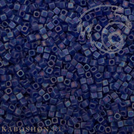 Бисер Miyuki Square Beads 1,8 мм Радужный матовый прозрачный кобальт SB-01-0151FR