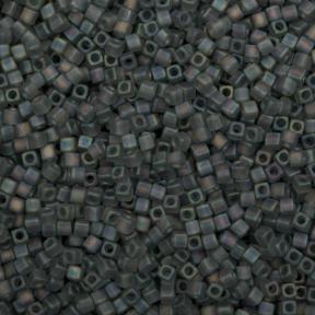 Бисер Miyuki Square Beads 1,8 мм Радужный матовый прозрачный серый