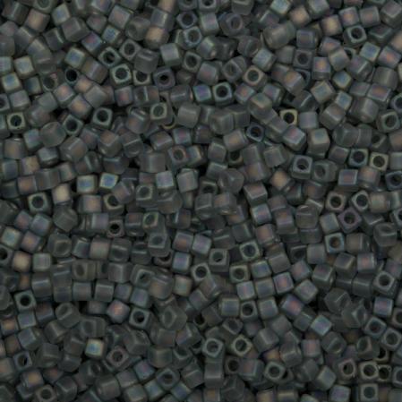Бисер Miyuki Square Beads 1,8 мм Радужный матовый прозрачный серый