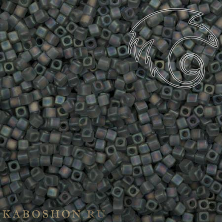 Бисер Miyuki Square Beads 1,8 мм Радужный матовый прозрачный серый SB-01-0152FR