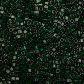 Бисер Miyuki Square Beads 1,8 мм Прозрачный темный изумруд