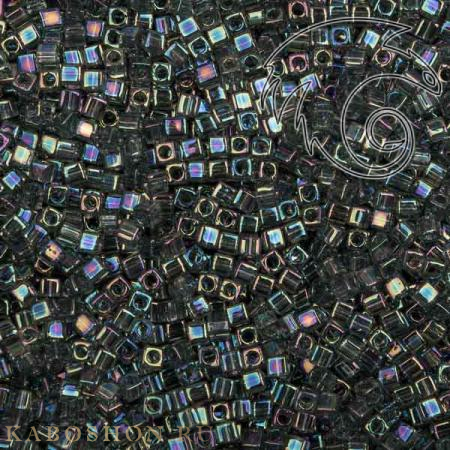Бисер Miyuki Square Beads 1,8 мм Радужный прозрачный серый SB-01-0249