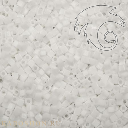Бисер Miyuki Square Beads 1,8 мм Непрозрачный белый SB-01-0402