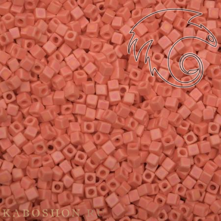 Бисер Miyuki Square Beads 1,8 мм Радужный матовый непрозрачный грейпфрут SB-01-0406FR
