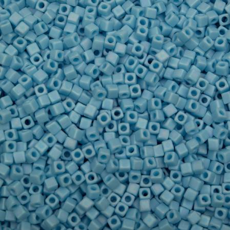 Бисер Miyuki Square Beads 1,8 мм Радужный матовый непрозрачный голубая бирюза