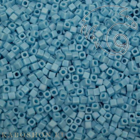 Бисер Miyuki Square Beads 1,8 мм Радужный матовый непрозрачный голубая бирюза SB-01-0413FR