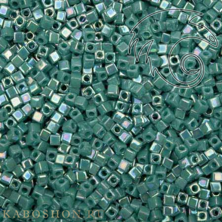 Бисер Miyuki Square Beads 1,8 мм Радужный непрозрачный зеленая бирюза SB-01-0481