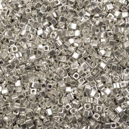 Бисер Miyuki Square Beads 1,8 мм Гальванизированный серебро