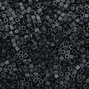 Бисер Miyuki Square Beads 1,8 мм Матовый металлизированный черная сталь