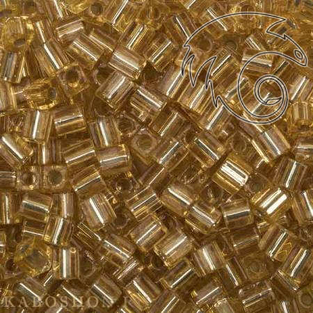 Бисер Miyuki Square Beads 4 мм Внутреннее серебрение золото SB-04-0003