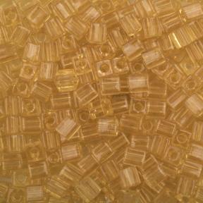 Бисер Miyuki Square Beads 4 мм Прозрачный светлый топаз