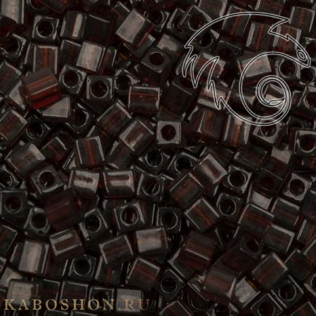 Бисер Miyuki Square Beads 4 мм Прозрачный темный топаз SB-04-0134